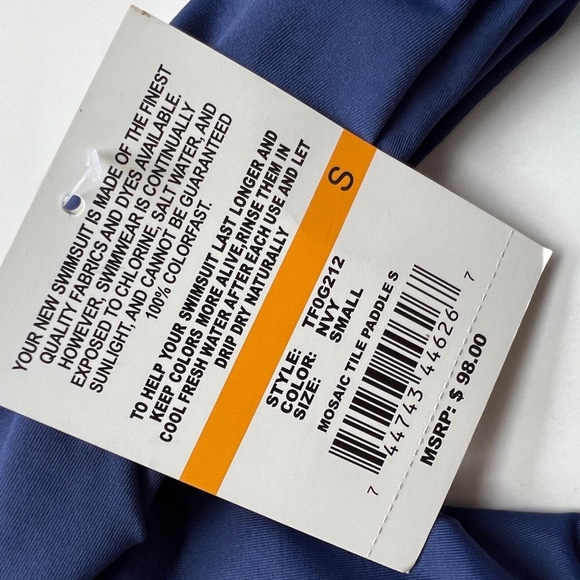 24th & Ocean Surf Swimsuit Size S Front Zipper Rash Guard Long Sleeves UPF 50+ - Picture 5 of 5